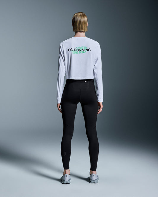 Women's Train Long-T Crop Graphic White - US 1345