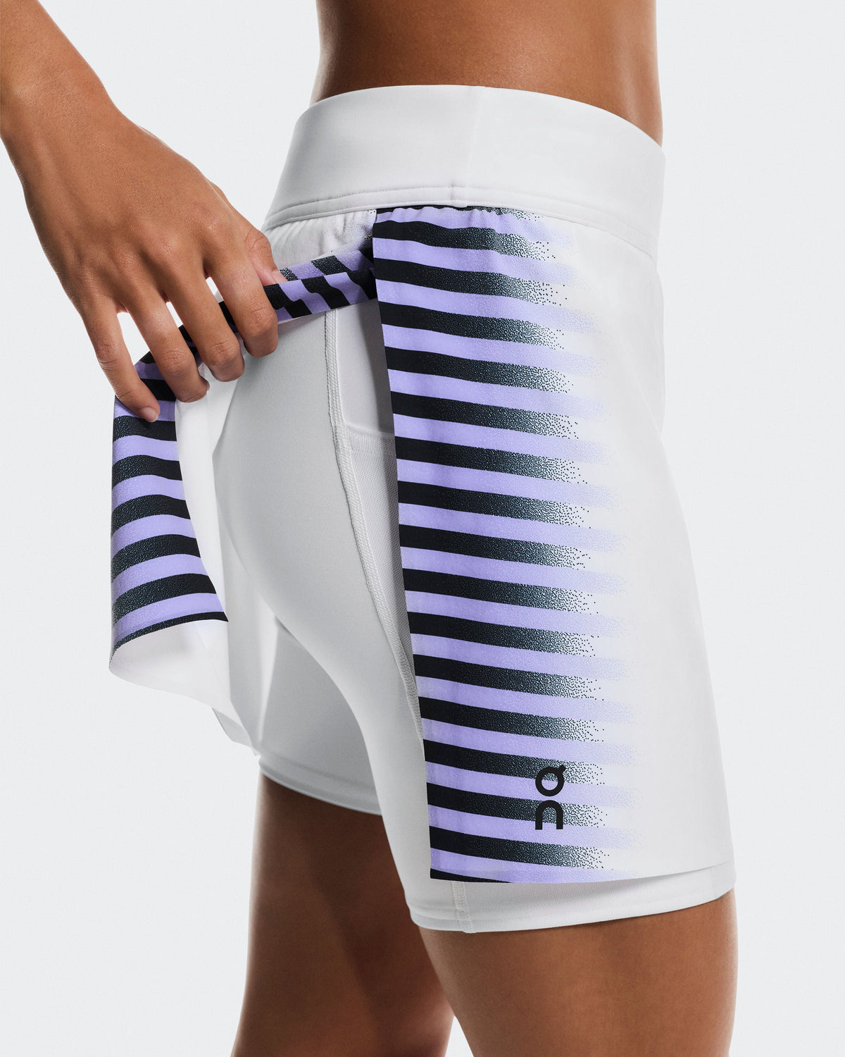 Women's Court Skirt Split Edge White | Black - US 9554
