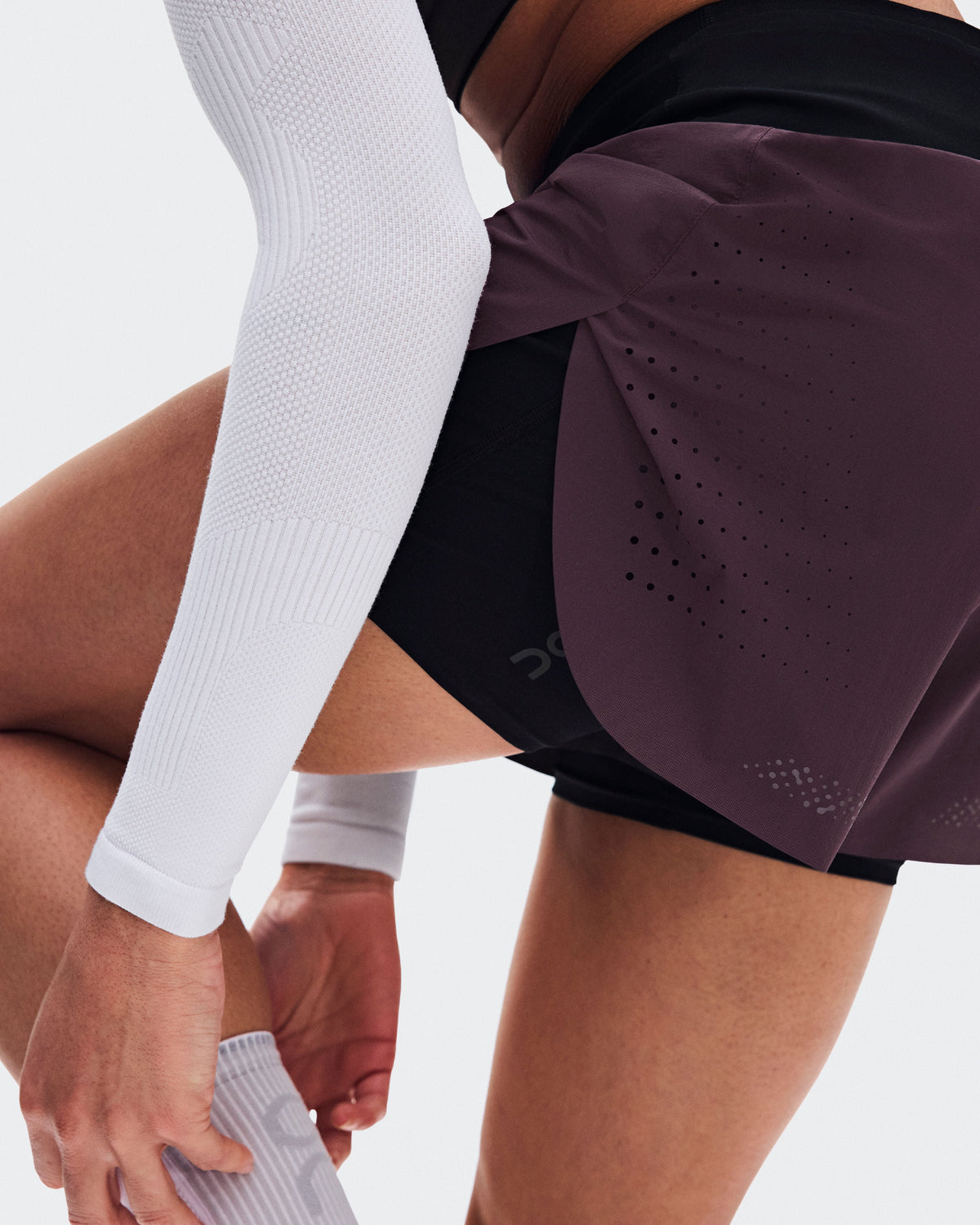 Women's Zero 2-in-1 Shorts Urchin | Black - US 9356