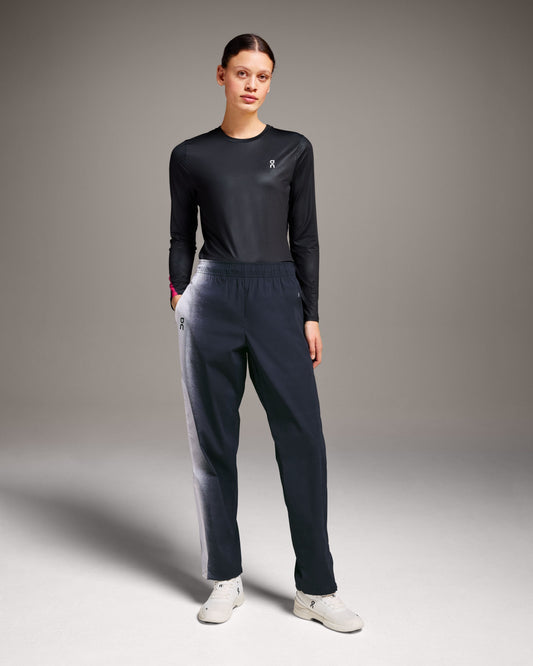 Women's Court Track Pants Black | White - US 5964