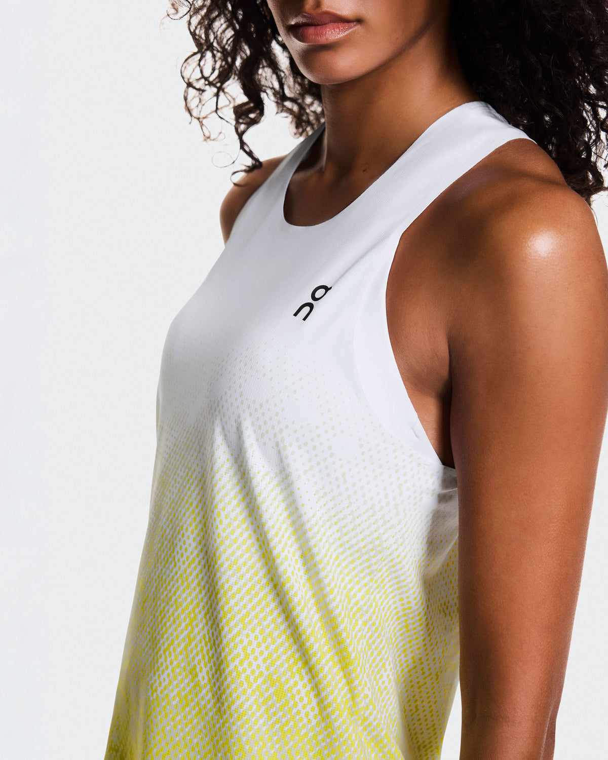 Women's Zero Singlet White | Lime - US 3900