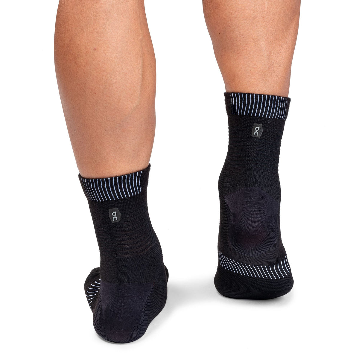 Men's Ultralight Mid Sock Black | White - US 5256