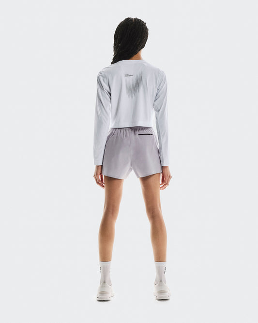Women's Train Long-T Crop Graphic White - US 1838