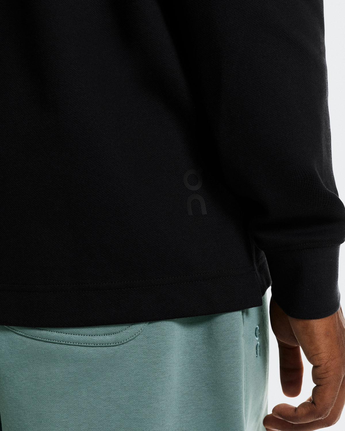 Men's Courtside Long-T Polo Black | Eclipse - US 8584
