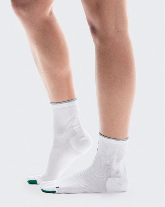 Elite Run Sock Mid White | Ivory - US 2399