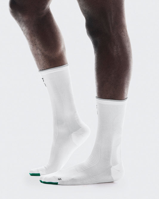 Elite Run Sock High White | Ivory - US 2158