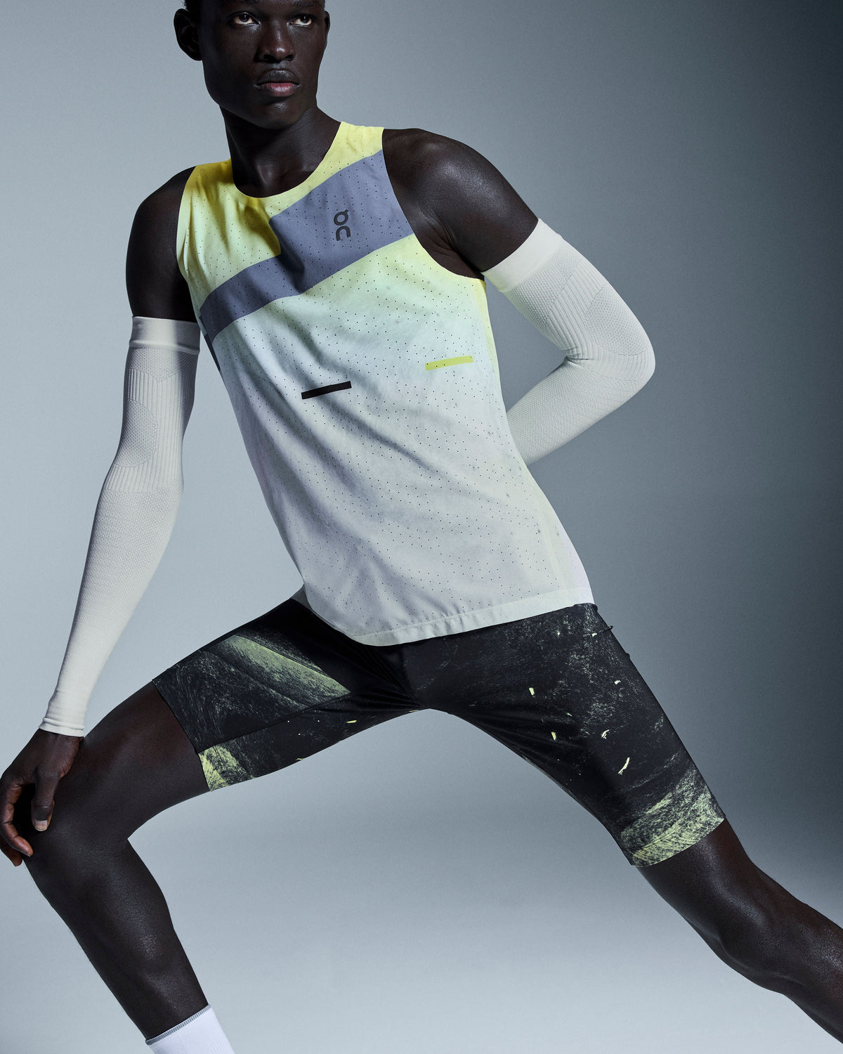 Men's Race Singlet Limelight | Glacier - US 3142