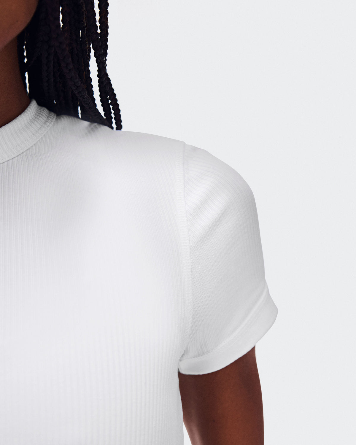 Women's All-Day Ribbed T-Shirt White - US 2000