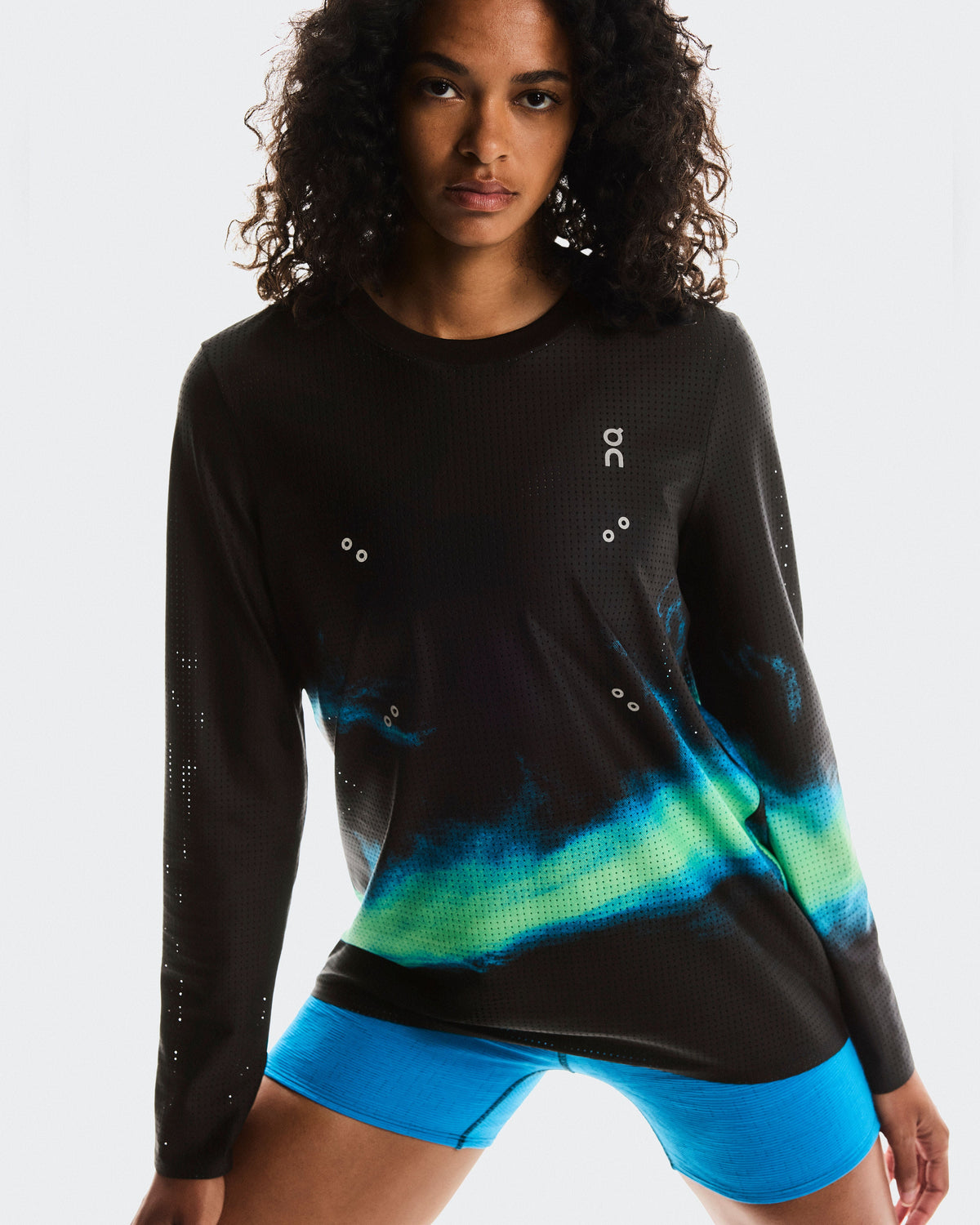 Women's Pace Mesh Long-T Black | Horizon - US 1313