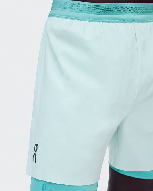 Men's 3" Performance 2/1 Shorts Flurry | Aquamarine - US 1690