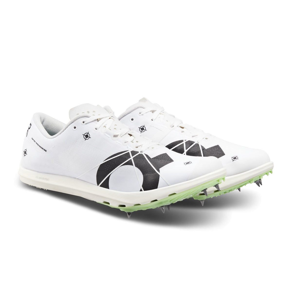 Men's Cloudspike 1500m Undyed-White | Mint - US 1402