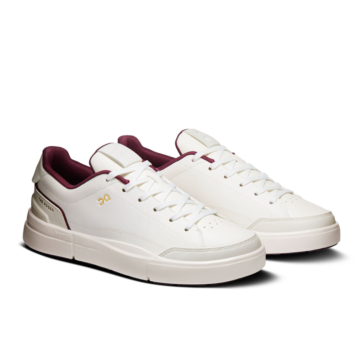 Women's THE ROGER Centre Court Ivory | Maroon - US 5586