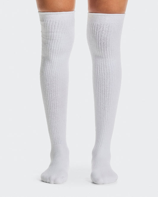 Terry Sock Knee High White - US 3315