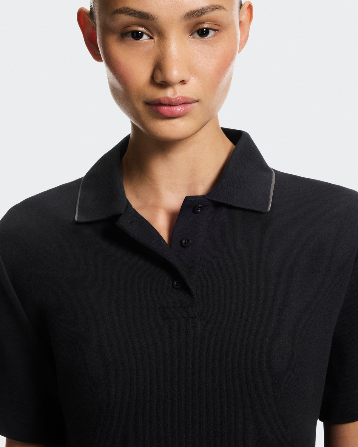 Women's Courtside Polo Black | Eclipse - US 7351