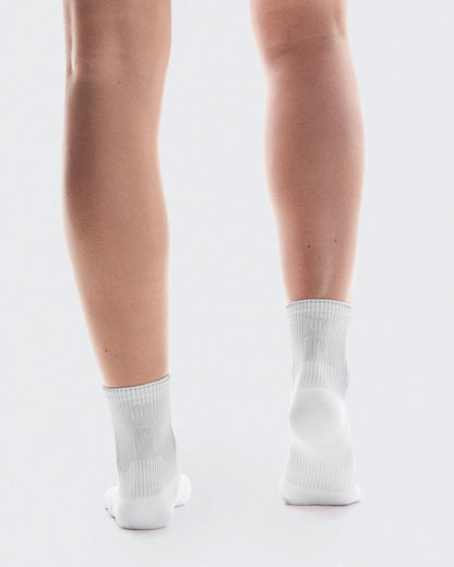Performance Run Sock Mid White | Glacier - US 3720