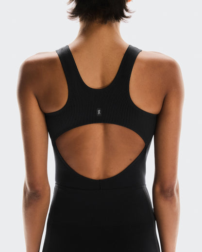 Women's Studio Knit Bodysuit 7/8 Black | Eclipse - US 2211
