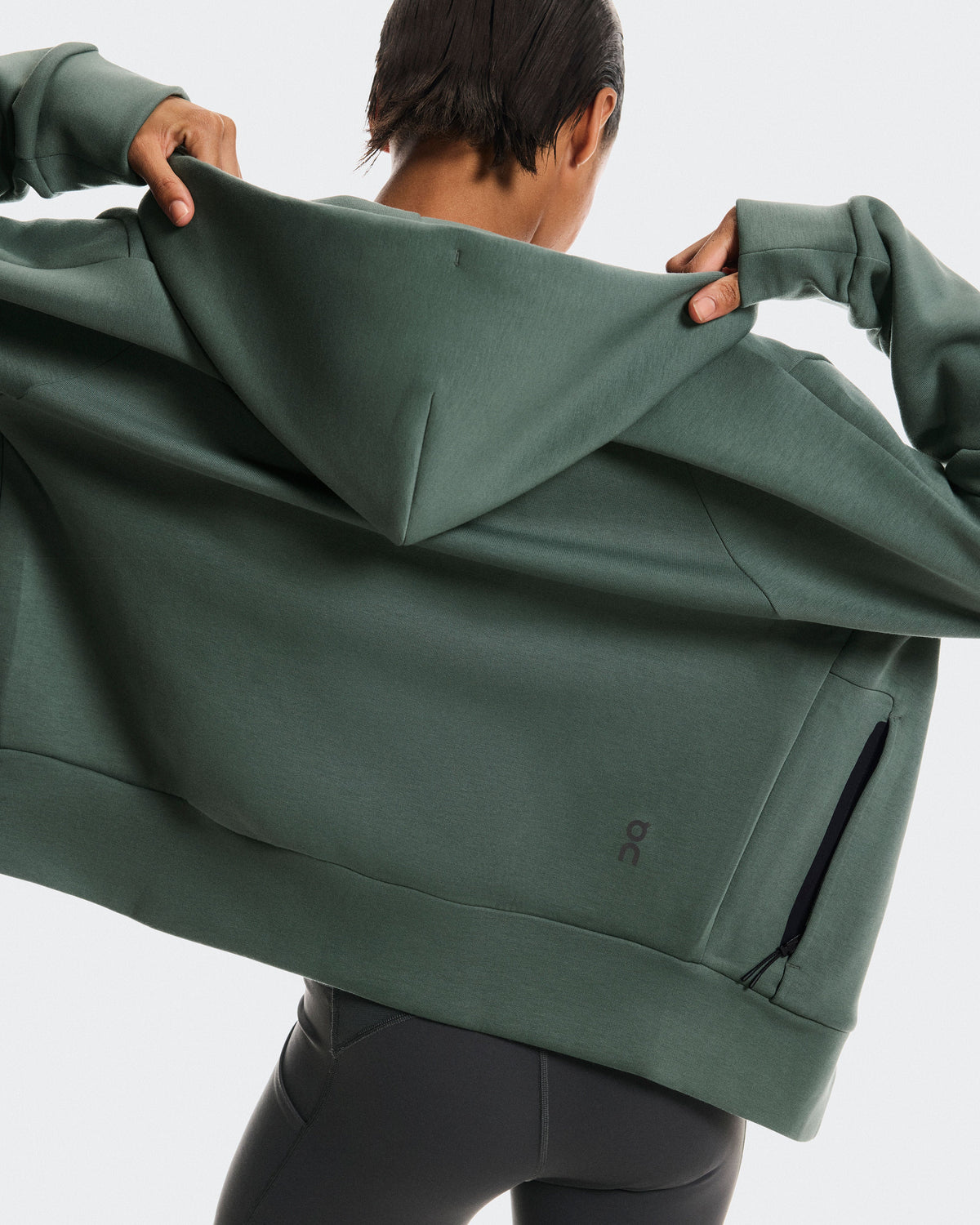 Women's Focus Tech Zip Hoodie Olive - US 9255