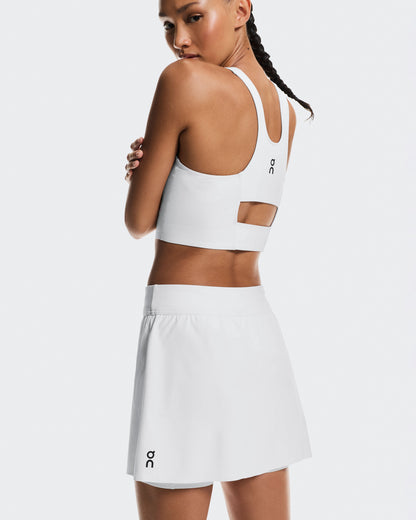 Women's Court Skirt Split Edge White | Black - US 9554