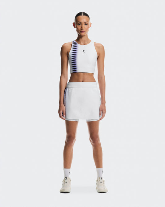 Women's Court Crop Top Edge White | Black - US 2043