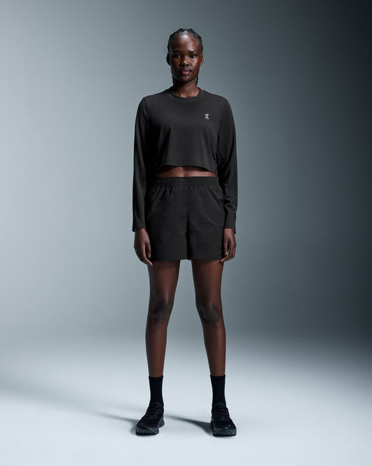 Women's Active Long-T Crop Black - US 2359