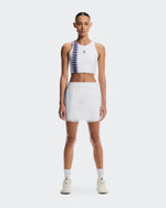Women's Court Skirt Split Edge White | Black - US 9554
