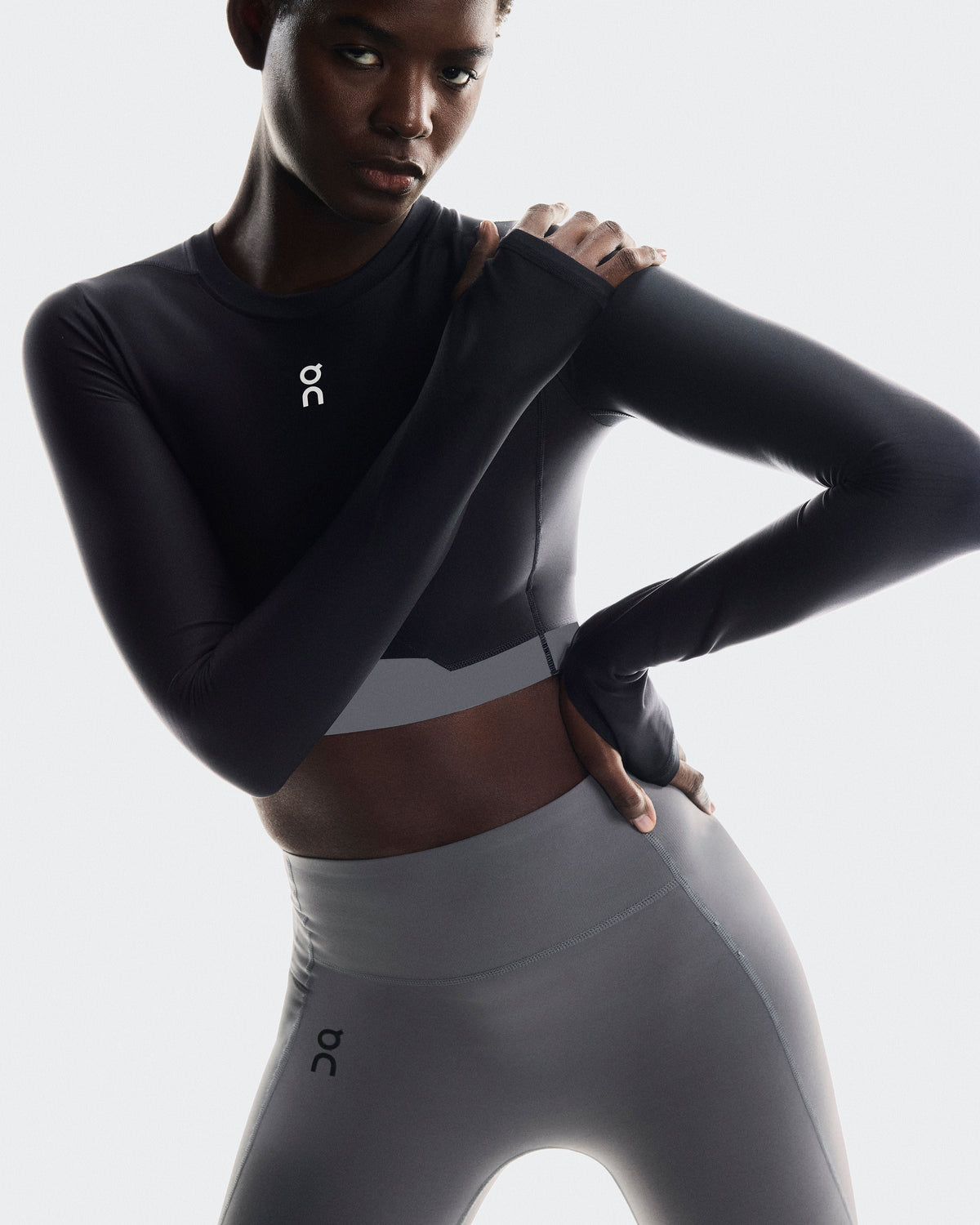 Women's Train Long Sleeve Crop Black - US 9048