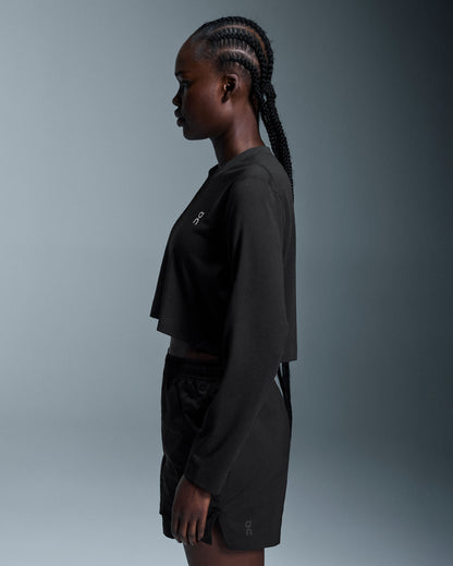 Women's Active Long-T Crop Black - US 2359