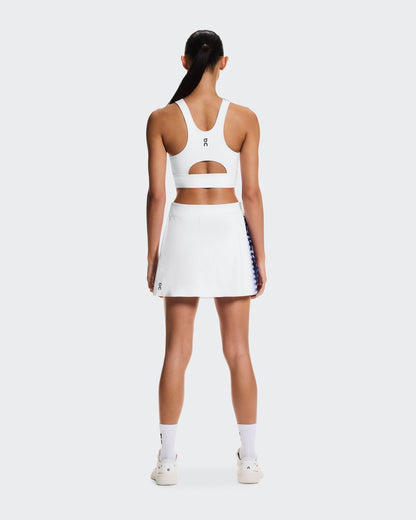 Women's Court Skirt Split Edge White | Black - US 9554