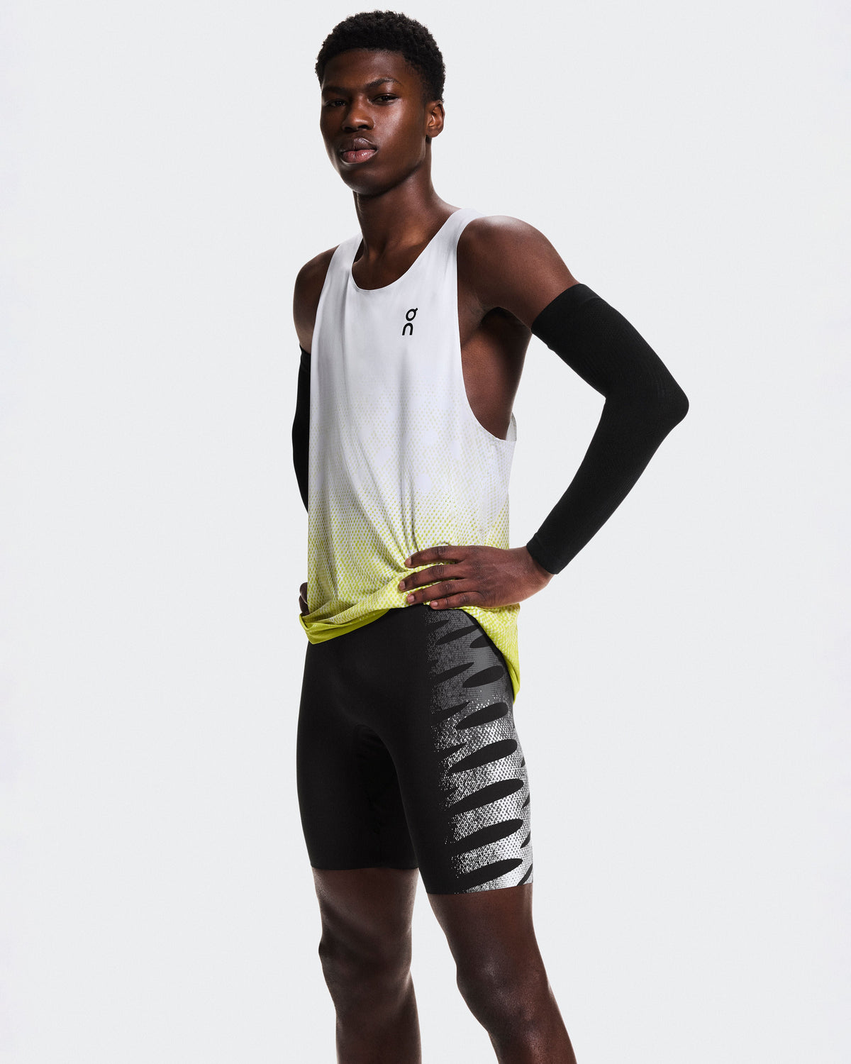 Men's Zero Half Tights Iron | White - US 3326