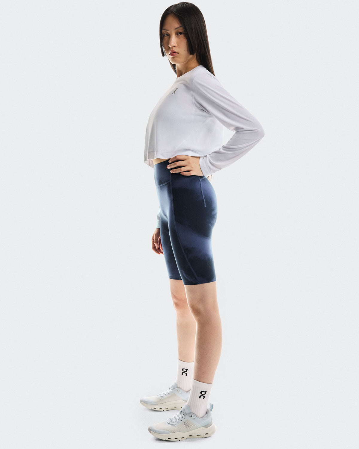 Women's Studio Tights Short Acai | Navy - US 1361