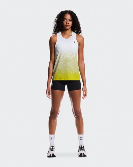 Women's Zero Singlet White | Lime - US 3900