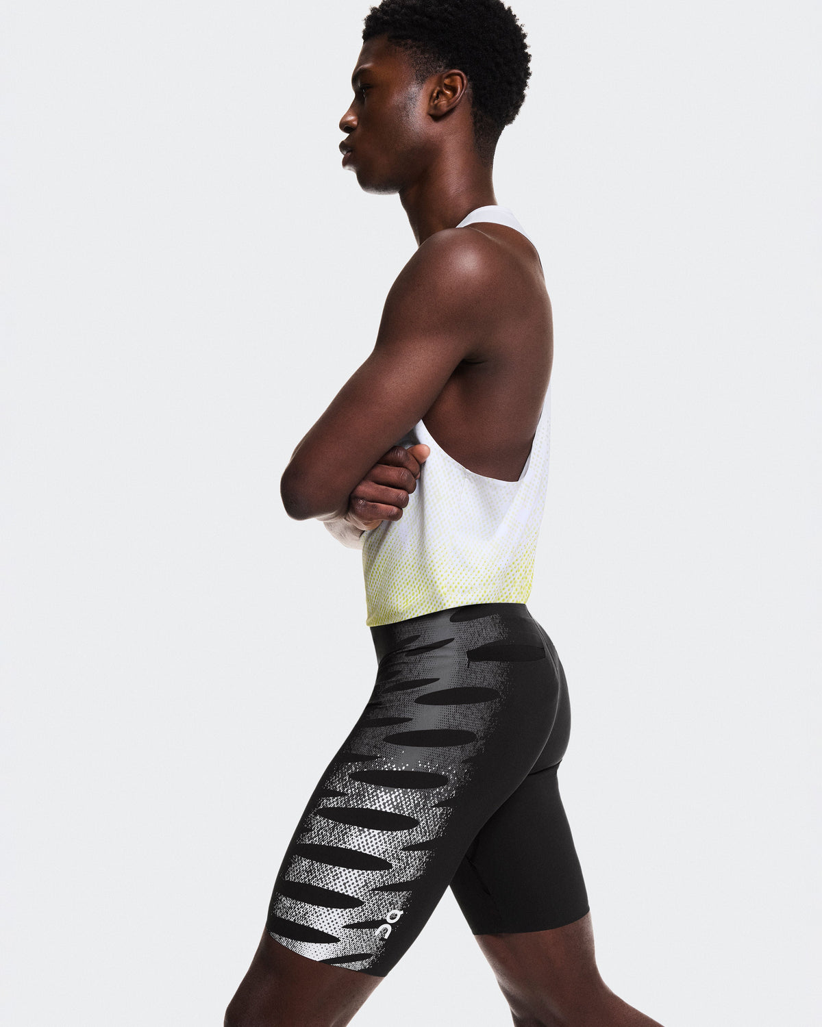 Men's Zero Half Tights Iron | White - US 3326