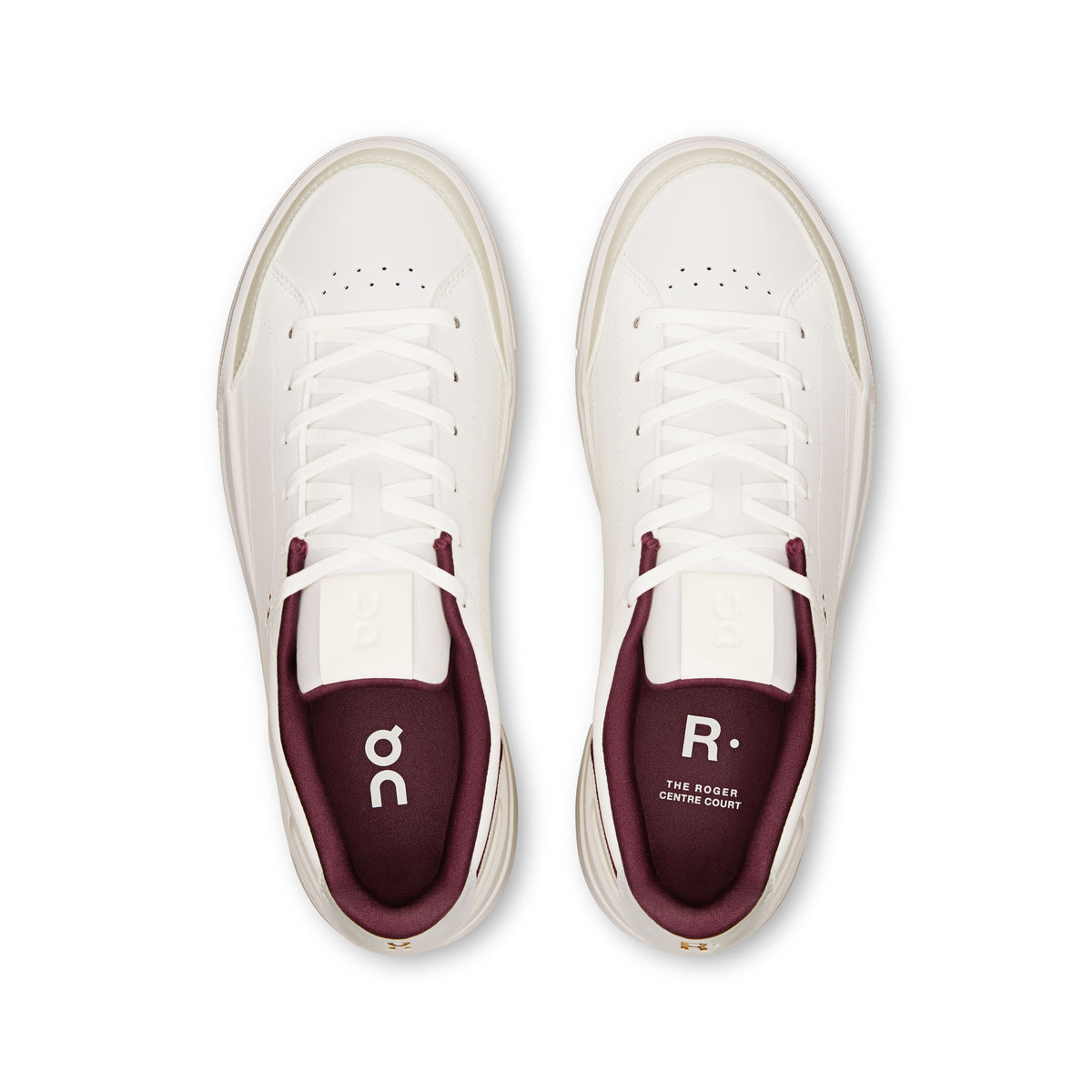 Women's THE ROGER Centre Court Ivory | Maroon - US 5586