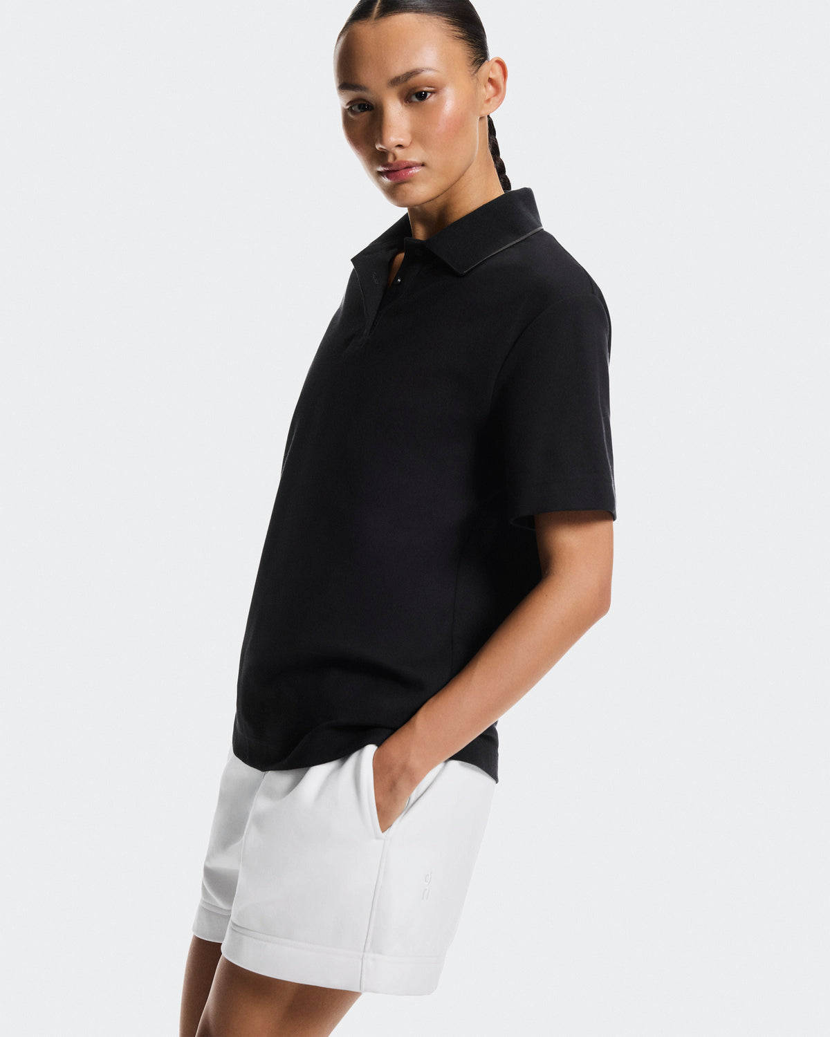 Women's Courtside Polo Black | Eclipse - US 7351