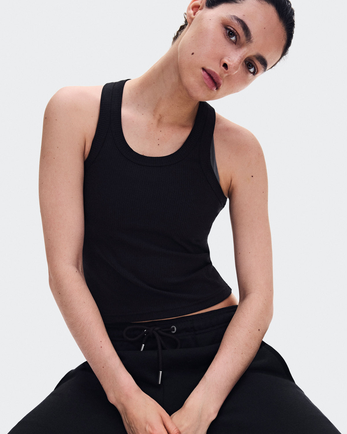 Women's All-Day Ribbed Tank Black - US 8720