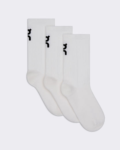 Kids Logo Sock High 3P Kids White - US 6687