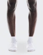 Logo Sock Mid 3P White - US 1609