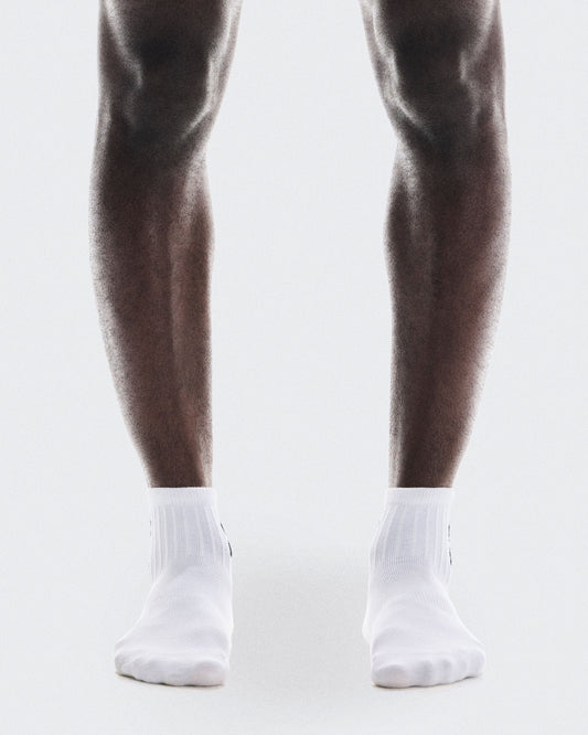 Logo Sock Mid 3P White - US 1609