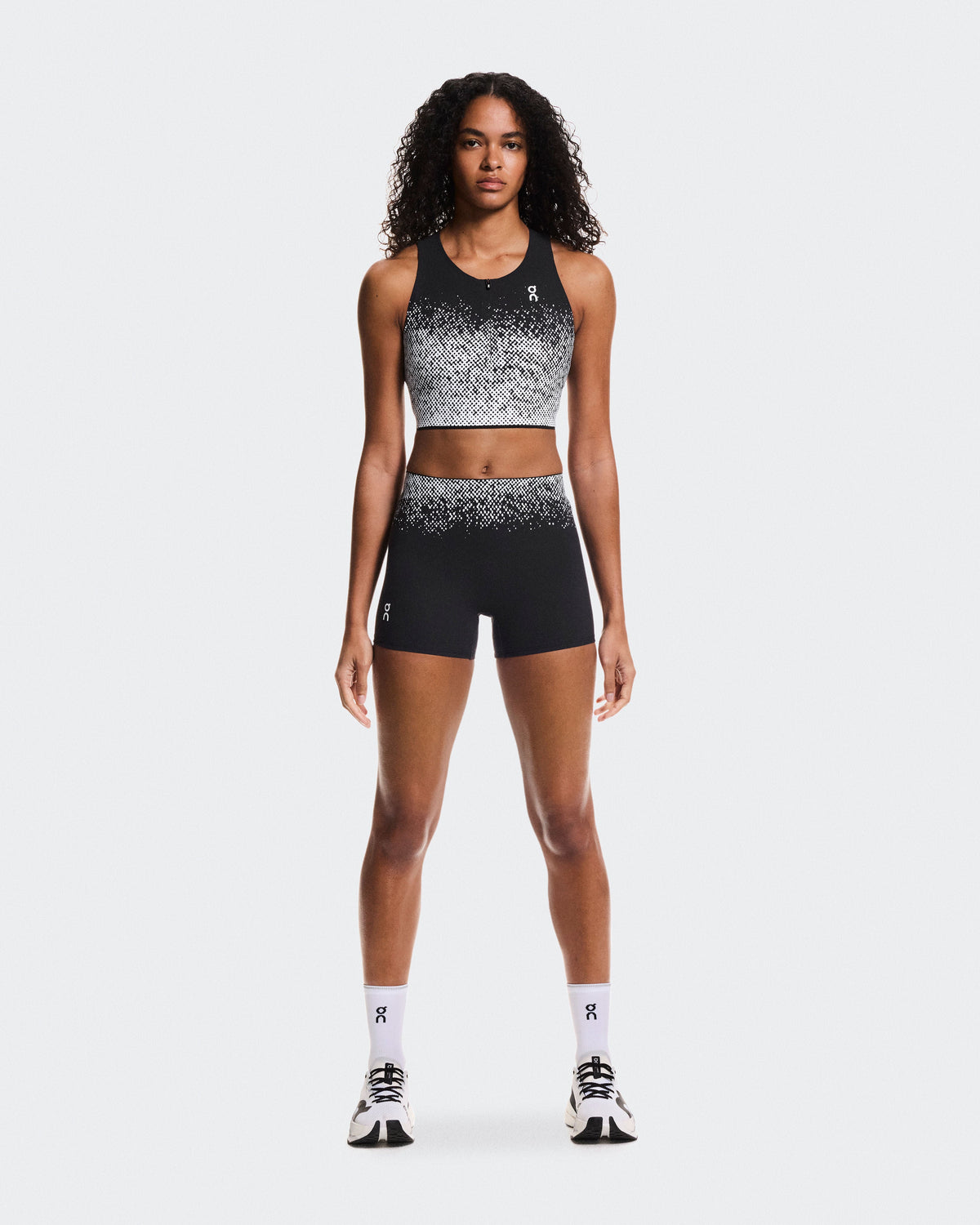 Women's Zero Crop White | Black - US 3274