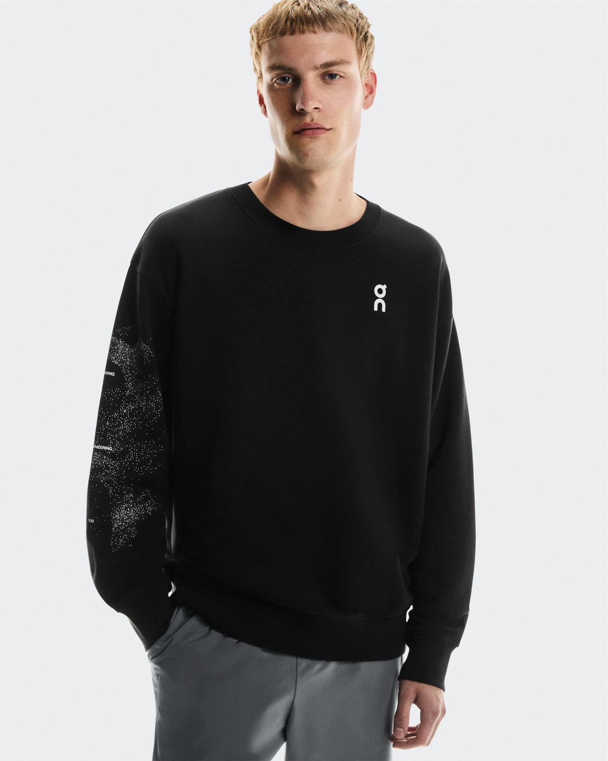 Men's Club Crew Graphic Black | Olive - US 8059