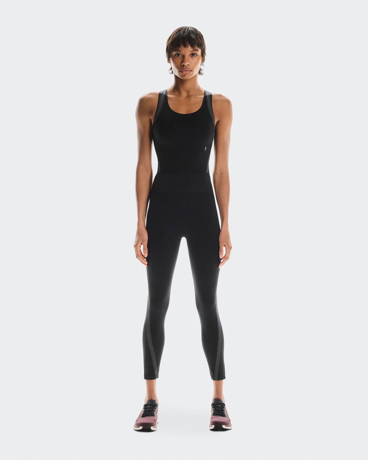 Women's Studio Knit Bodysuit 7/8 Black | Eclipse - US 2211