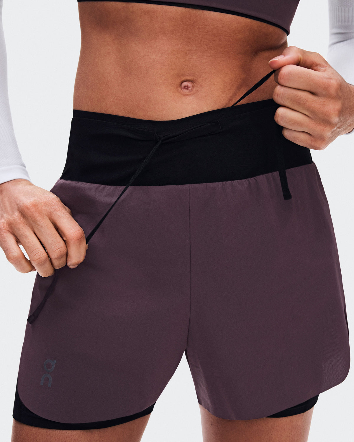 Women's Zero 2-in-1 Shorts Urchin | Black - US 9356