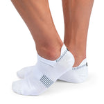 Men's Ultralight Low Sock White | Black - US 9188