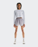Women's Train Long-T Crop Graphic White - US 1838