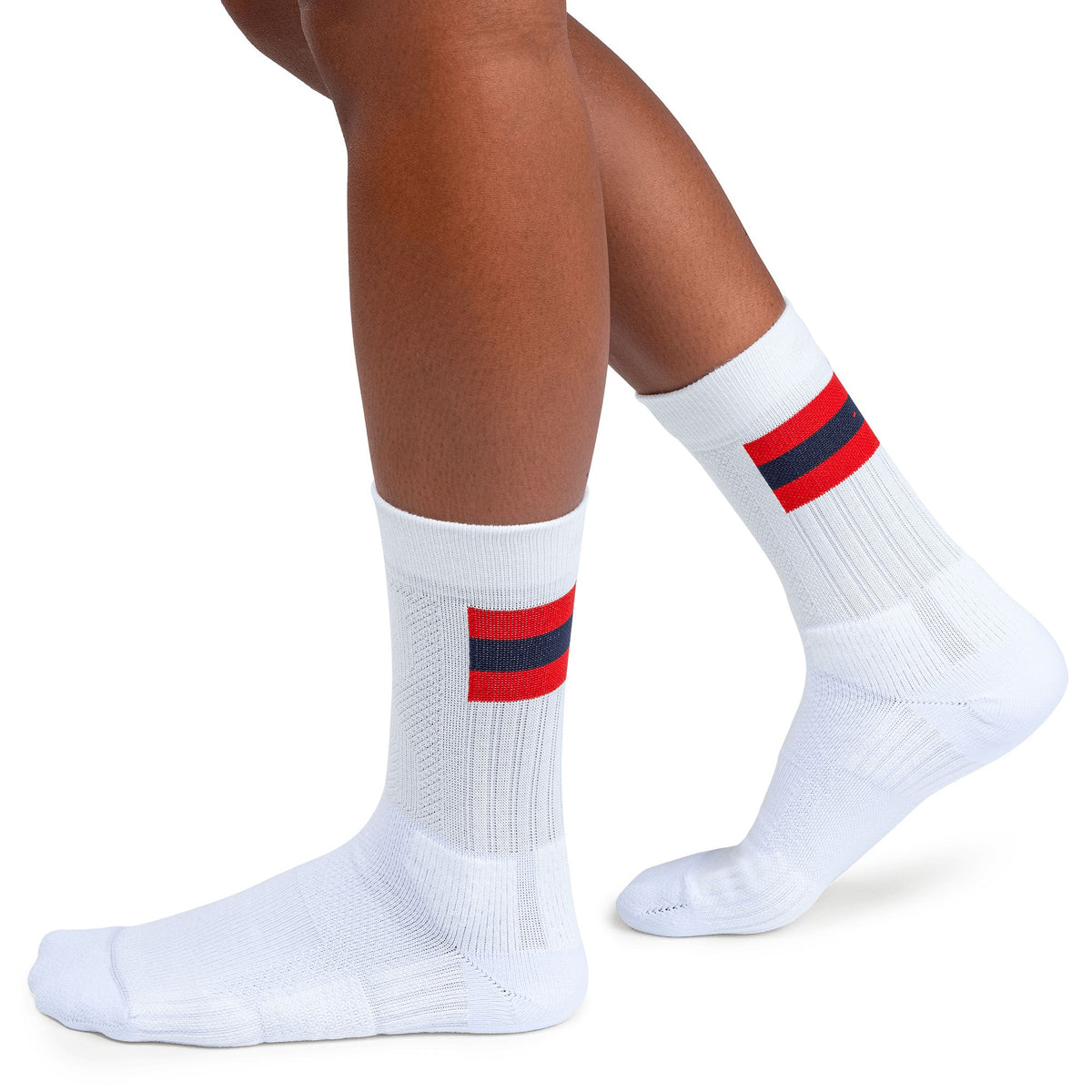 Women's Tennis Sock White | Red - US 8840