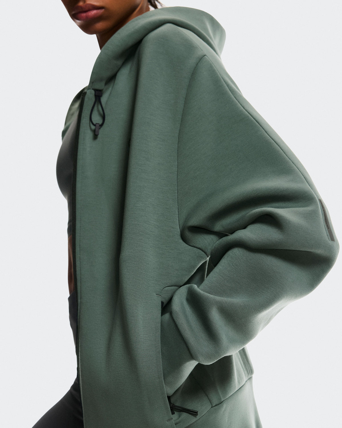 Women's Focus Tech Zip Hoodie Olive - US 9255