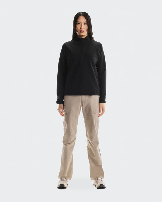 Women's Trek Quarterzip Black - US 7906