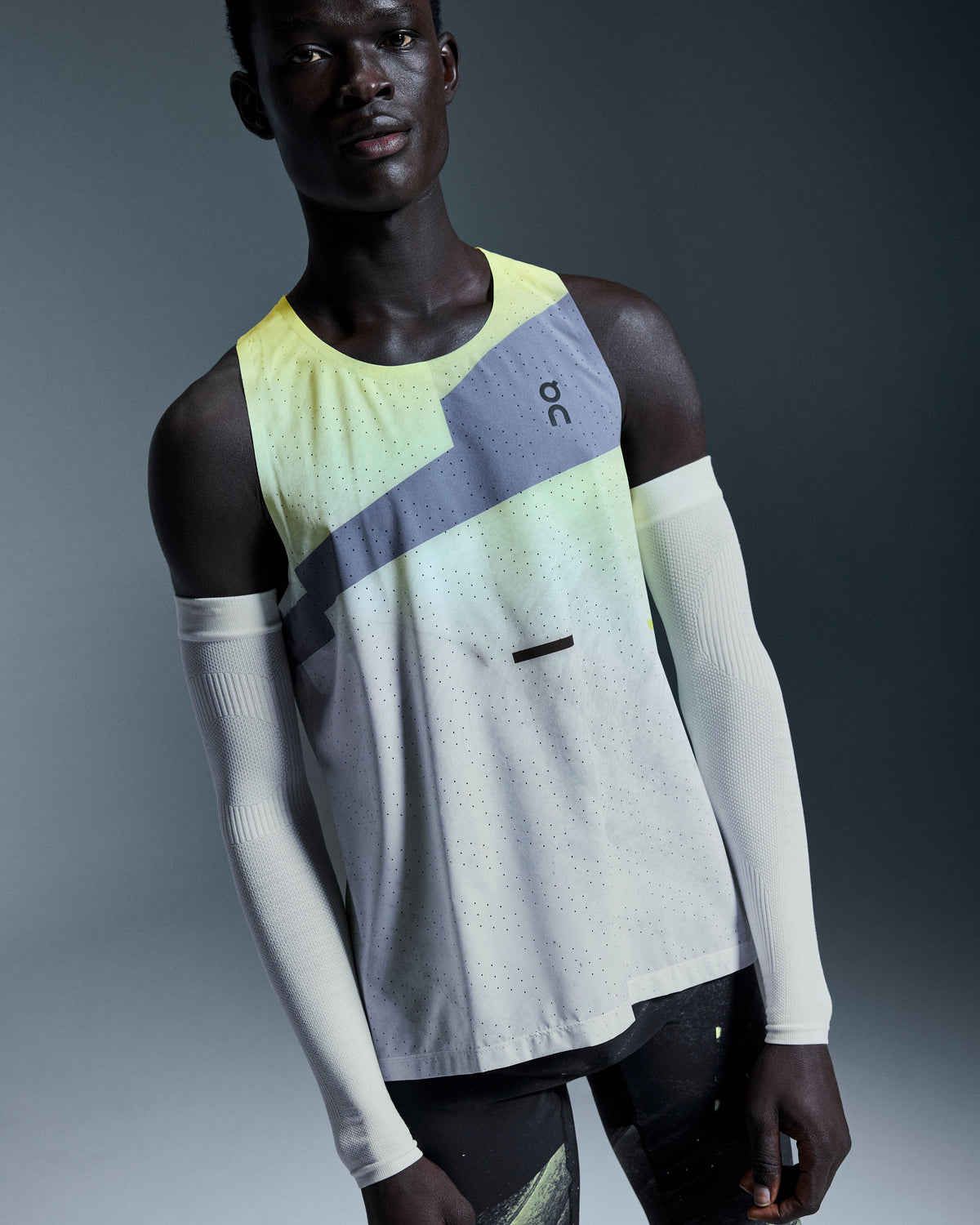 Men's Race Singlet Limelight | Glacier - US 3142