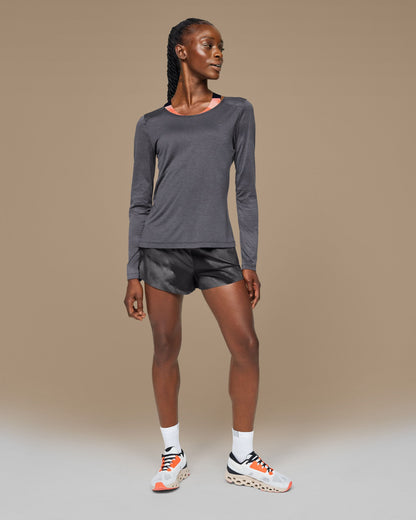 Women's Performance Long-T Lumos Black | Iron - US 3614
