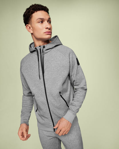 Men's Zipped Hoodie Grey - US 1406